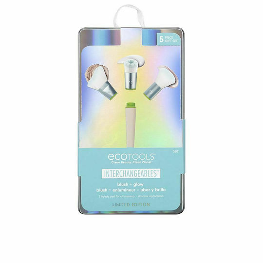EcoTools Σετ με Πινέλα Μακιγιάζ από Συνθετική Τρίχα Interchangables Blush Glow 5 Pcs 5τμχ
