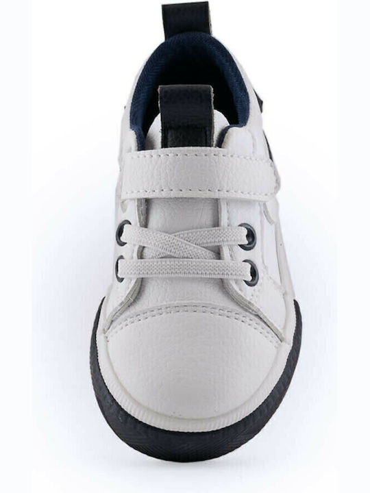 Lazaro Kids Sneakers with Scratch White