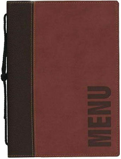 Securit Menü-Halter aus PU-Leder in Rot Farbe Trendy Range A5