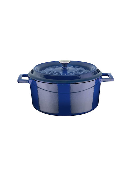 Lava Βαθιά Κατσαρόλα από Μαντέμι 4.49lt / 24cm Μπλε