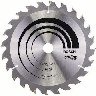 Bosch 2608640612 Cutting Disc Wood 190mm with 24 Teeth 1pcs