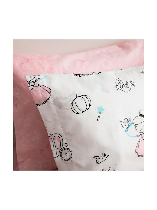 Vesta Home Sheet Set Single Cotton Kids Cindy White 170x260cm 3pcs