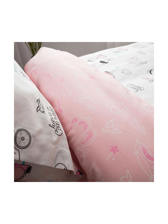 Vesta Home Sheet Set Single with Elastic Band Cotton Kids Cindy Pink 100x200cm 3pcs