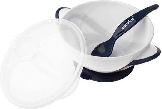 Akuku Baby Food Container Set made of Plastic Blue 2pcs
