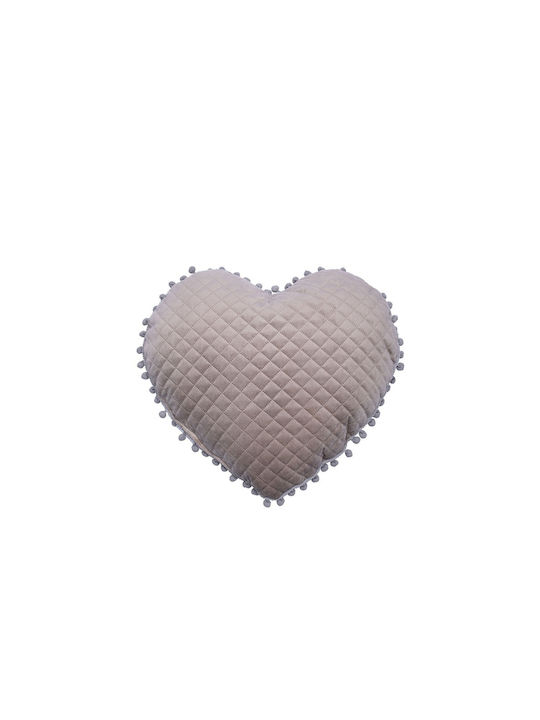 Palamaiki Διακοσμητικό Μαξιλάρι Κούνιας "Heart" Ροζ 38x40cm
