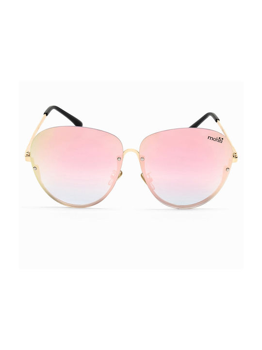 Mohiti 2326 Sunglasses Χρυσά with Metal Frame & Pink Lens Mohiti 2326 Sunglasses Χρυσά with Metal Frame & Pink Lens