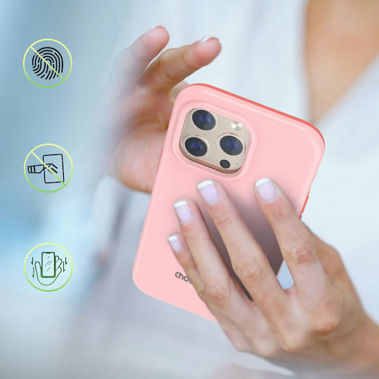 Choetech Mfm Anti Drop Umschlag Rückseite Kunststoff Set mit Glas Rosa (iPhone 13 Pro Max)
