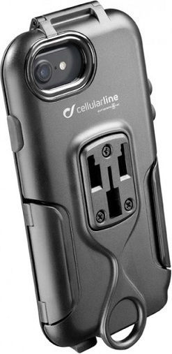 Interphone SMIPHONE7 Motorcycle Cellphone Mount with Waterproof Case 5.5-6 Inches for Steering Wheel iPhone 6/ 6s/ 7/ 8