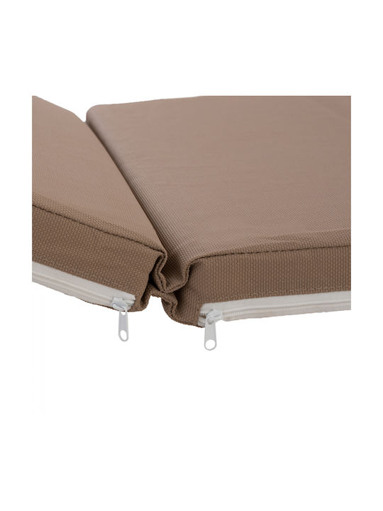 HomeMarkt Sunbed Cushion with Backrest Sifnos Mocha 117x78cm