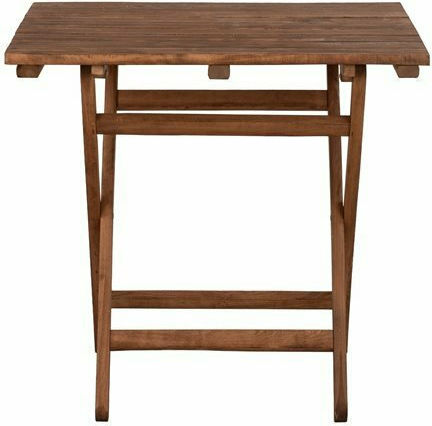Wooden Masa pentru spații exterioare mici Pliabil Limnos Nuci 80x60x76buc