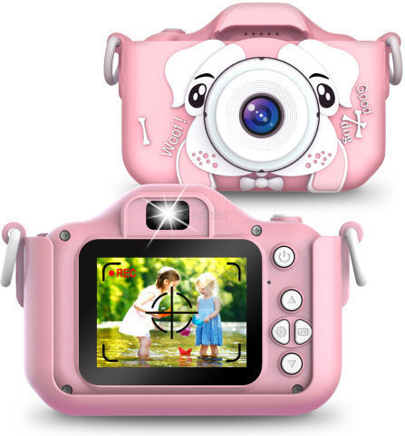 SPM X5 Compact Φωτογραφική Μηχανή 20MP με Οθόνη 2" Dog Ροζ