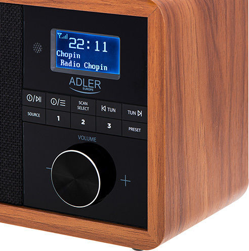 Adler AD1184 Επιτραπέζιο Ραδιόφωνο Ρεύματος DAB+ με Bluetooth και USB Καφέ