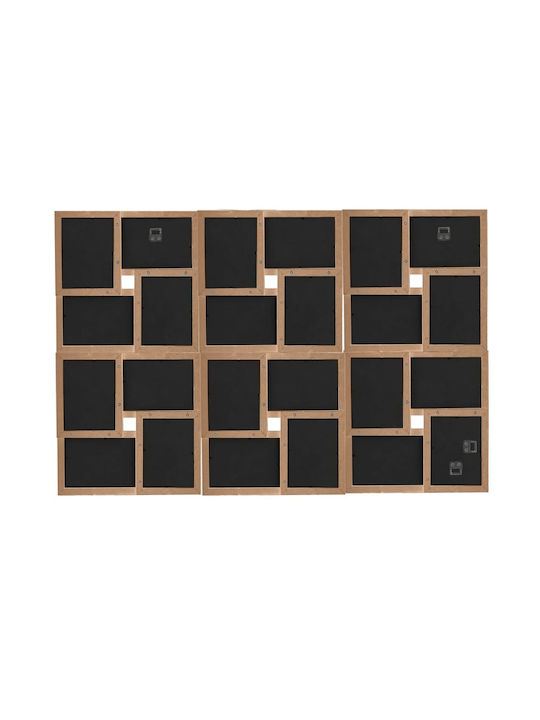 vidaXL Multi Wall-Mounted Picture Frame 24 Photos Wooden Brown