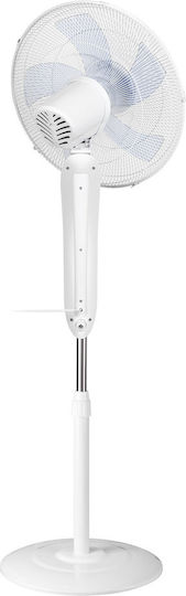 Teesa Ανεμιστήρας Ορθοστάτης 50W Διαμέτρου 44cm με Τηλεχειριστήριο Λευκός