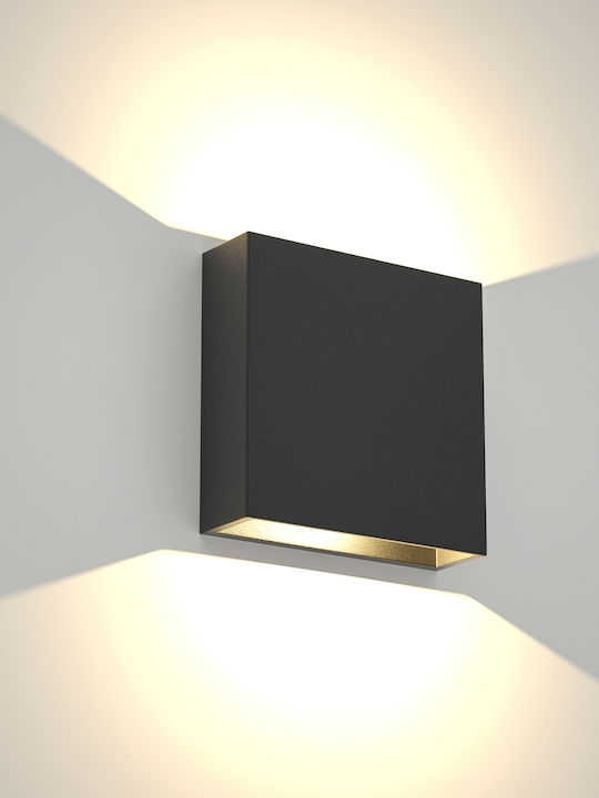 Inlight Wall-Mounted Outdoor Ceiling Light LED 4W with Warm White Light 12x12εκ.