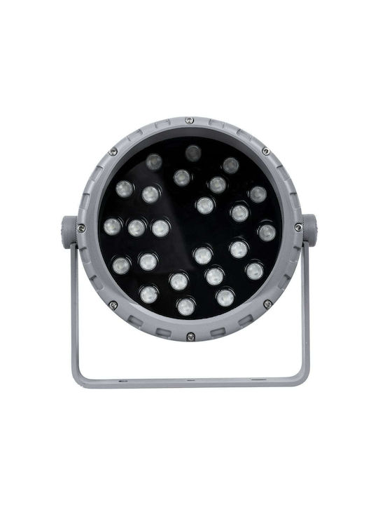 GloboStar Flood-Mena Външна Стояща Лампа LED Стенна Пералня 24W RGB IP65 Сребрист