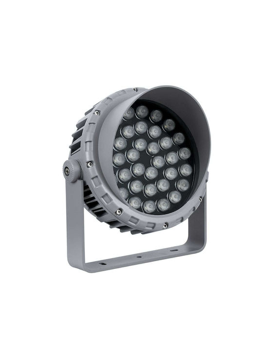 GloboStar Flood-Mena Outdoor Floor Lamp LED Wall Washer 36W with Warm White Light IP65 Silver