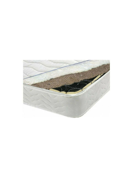 Σέριφος Κρεβάτι Ημίδιπλο Μεταλλικό Χαλκόμαυρο με Τάβλες & Στρώμα 110x190cm