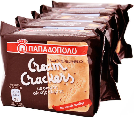Παπαδοπούλου Crackers Cream Σίκαλης Fresh Packs 5x47gr
