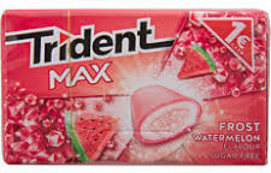 Trident 16 Chewing gum Max with Flavor Frost Watermelon No Added Sugar 1pcs 20gr