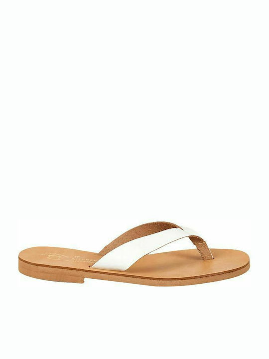 Elenross Leather Women's Sandals White