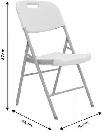 Καρέκλα Catering Μεταλλική Zora Λευκή 46x56x87εκ.