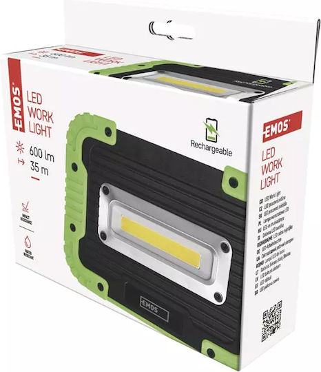 Emos Προβολέας Εργασίας Επαναφορτιζόμενος LED IP44 με Φωτεινότητα έως 600lm