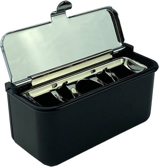 Auto Gs Auto-Aschenbecher Schwarzer / Chrom Bakelit-Aschenbecher 9 x 4 x 4 cm