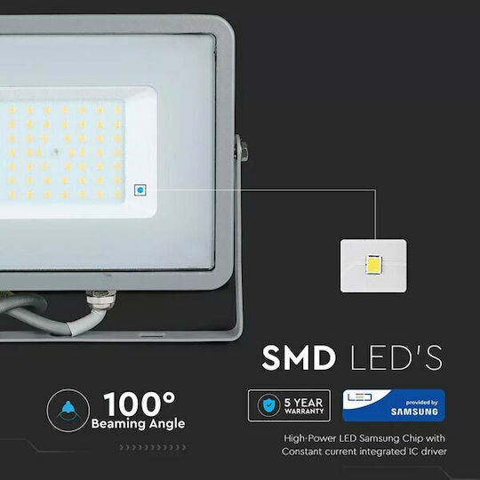 V-TAC Waterproof LED Floodlight 50W Natural White 4000K IP65