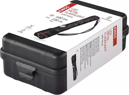 Emos Επαναφορτιζόμενος Φακός LED IP44 με Μέγιστη Φωτεινότητα 600lm