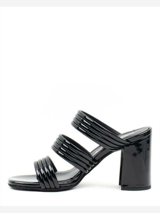 Sandals from Patent Leather Black