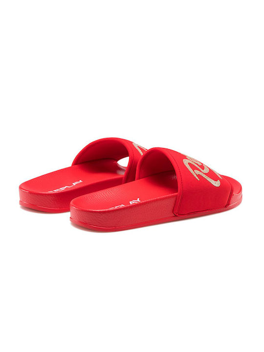 Replay Up U State Women's Slides Red