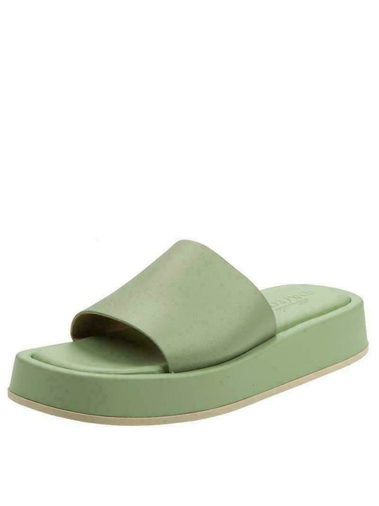 Sante Leather Women's Flat Sandals Mint