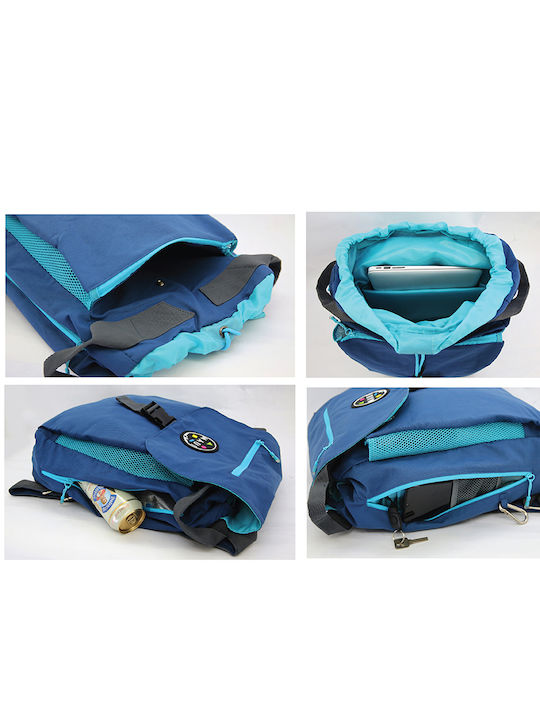 Maui & Sons Υφασμάτινη Τσάντα Θαλάσσης Πλάτης Αδιάβροχη Μπλε