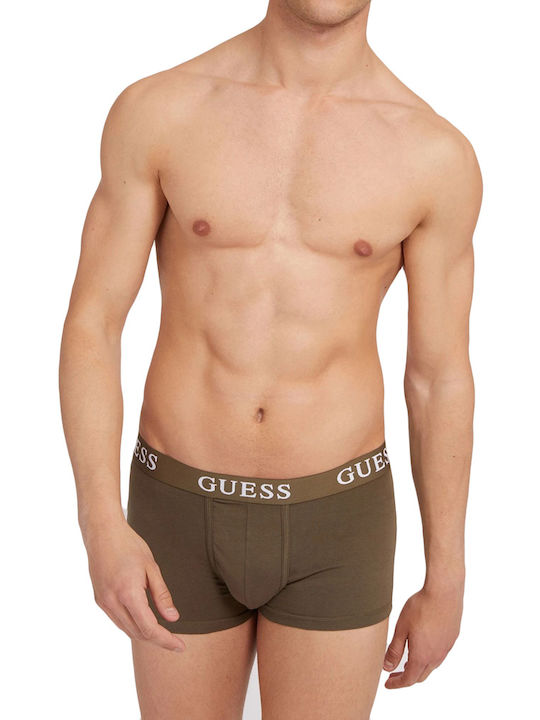 Guess Men's Boxers Blue / Brown / White with Patterns 3Pack