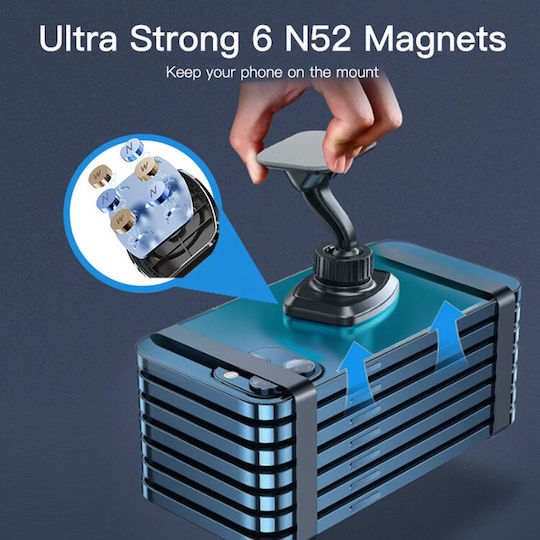 Yesido C60 Suport Auto pentru Telefon Mobil cu Magnet Negru