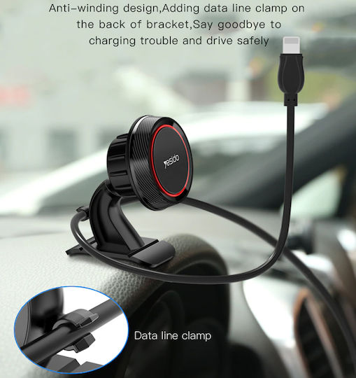 Yesido C60 Suport Auto pentru Telefon Mobil cu Magnet Negru