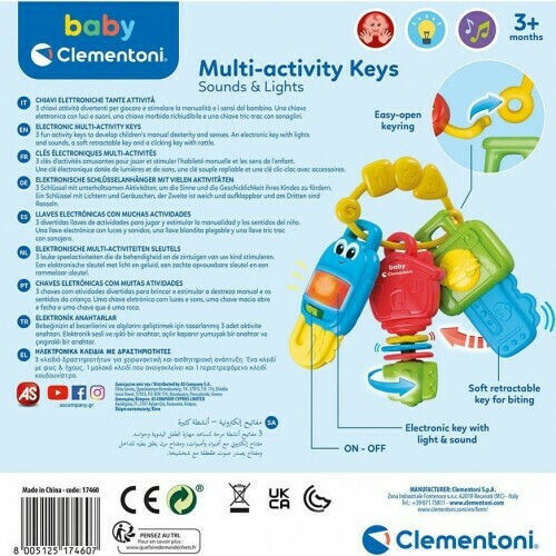 Baby Clementoni Keys Electronic Keys with Light and Sounds for 3++ Months
