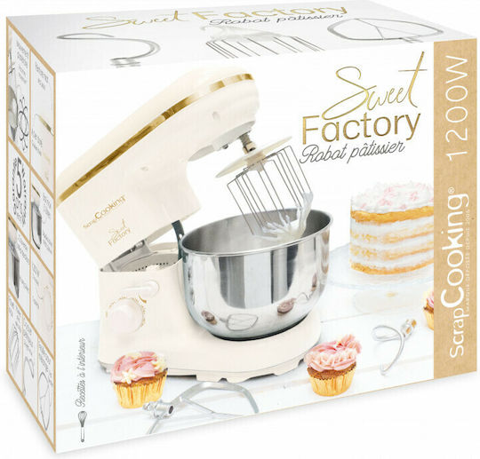 Scrap Cooking 3890 Стенд миксер 1200W с Неръждаема Купа 5лт