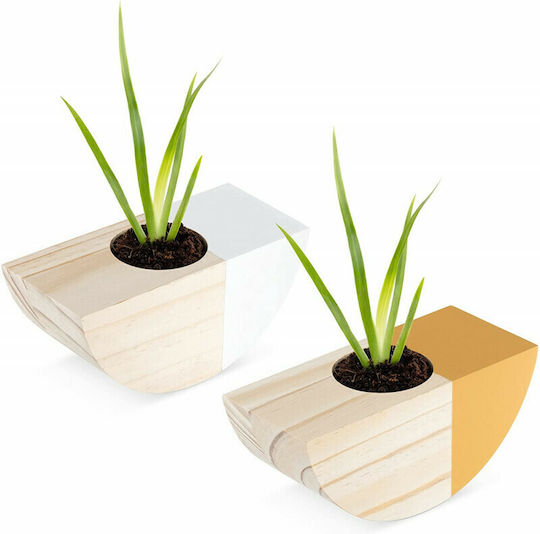 Navaris Plant Pot Wooden Multicolour