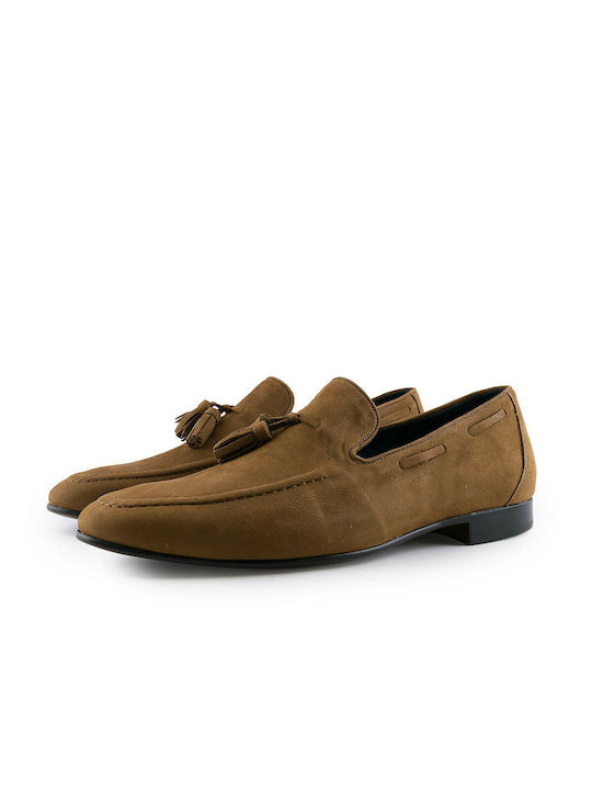 Damiani Δερμάτινα Ανδρικά Loafers σε Ταμπά Χρώμα