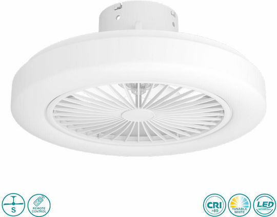 Eglo Ortona Πλαφονιέρα 48.5cm με Φως Λευκή