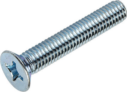 F.F. Group Phillips Screw Galvanized DIN 965 with Diameter M4 and Length 60mm