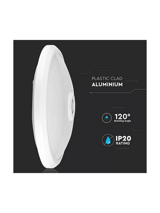 V-TAC Deckenleuchte 29cm Weiß mit Integrierter LED