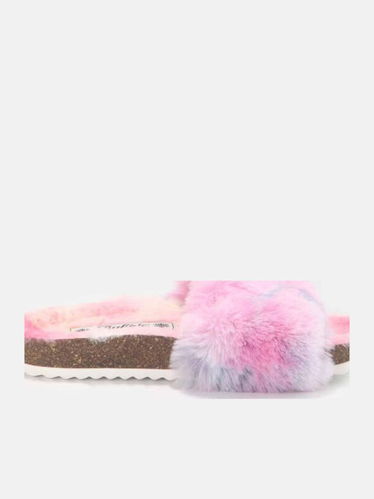 Buffalo Slippers with Fur Pink