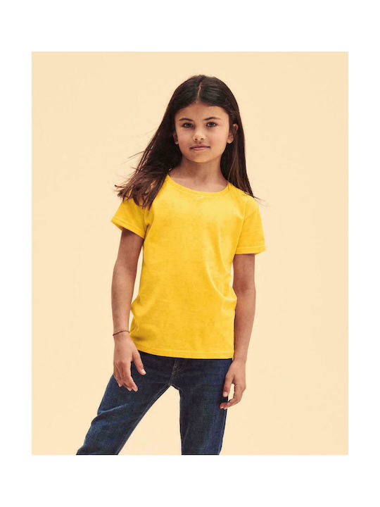 Fruit of the Loom Kids T-shirt Yellow