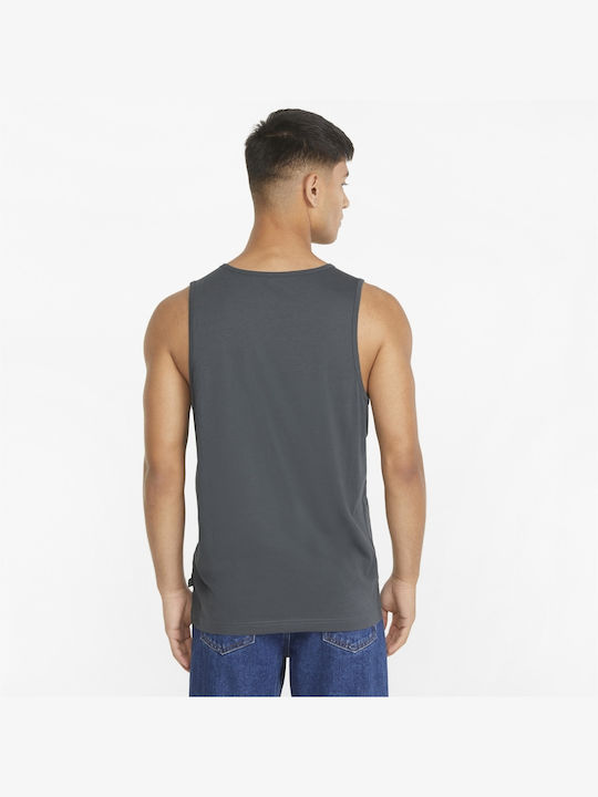 Puma Essentials Men's Short Sleeve Blouse Gray