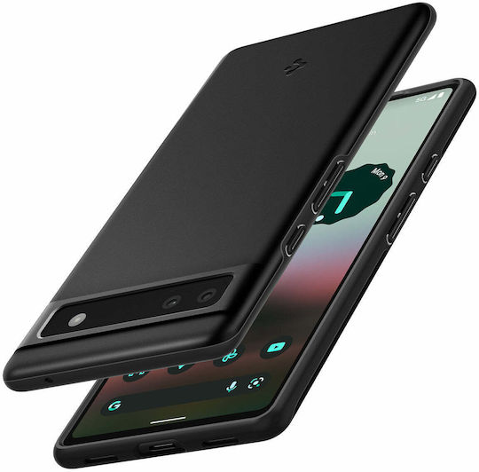 Spigen Thin Fit Back Cover Plastic / Silicone 1.55mm Black (Google Pixel 6a)