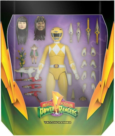 Super7 Mighty Morphin Power Rangers: Yellow Ranger Action Figure height 18cm