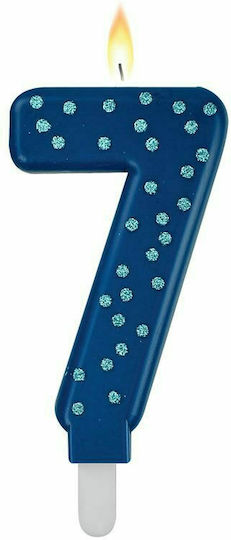 Legami Milano Candle Happy Number 7 Blue